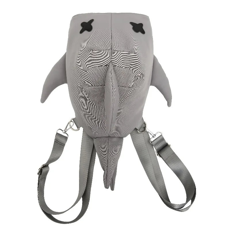 Casual Shark Design Backpack | Trendy Large Capacity Bag for Teens