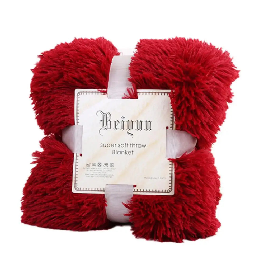 Soft Fluffy Shaggy Throw Blanket | Cozy Faux Fur Bedspread