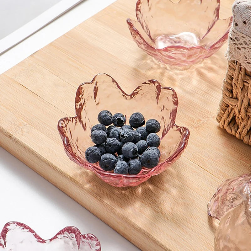 Nordic Style Mini Glass Dish with Gold Inlay | Elegant Serving Bowl