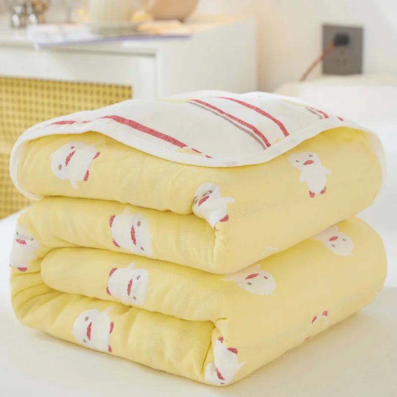 Breathable Summer Quilt | Multi-functional Cotton Towel Blanket