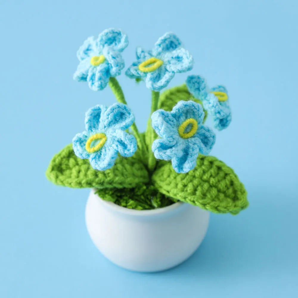 Flores de ganchillo de girasol y tulipán tejidas a mano | Encantadora decoración para el hogar