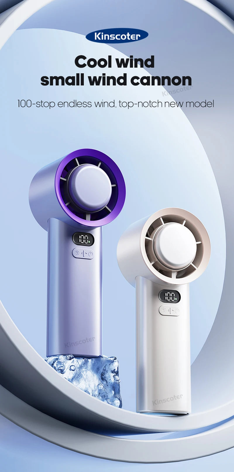 Portable Handheld Turbo Fan | 100 Adjustable Wind Speeds