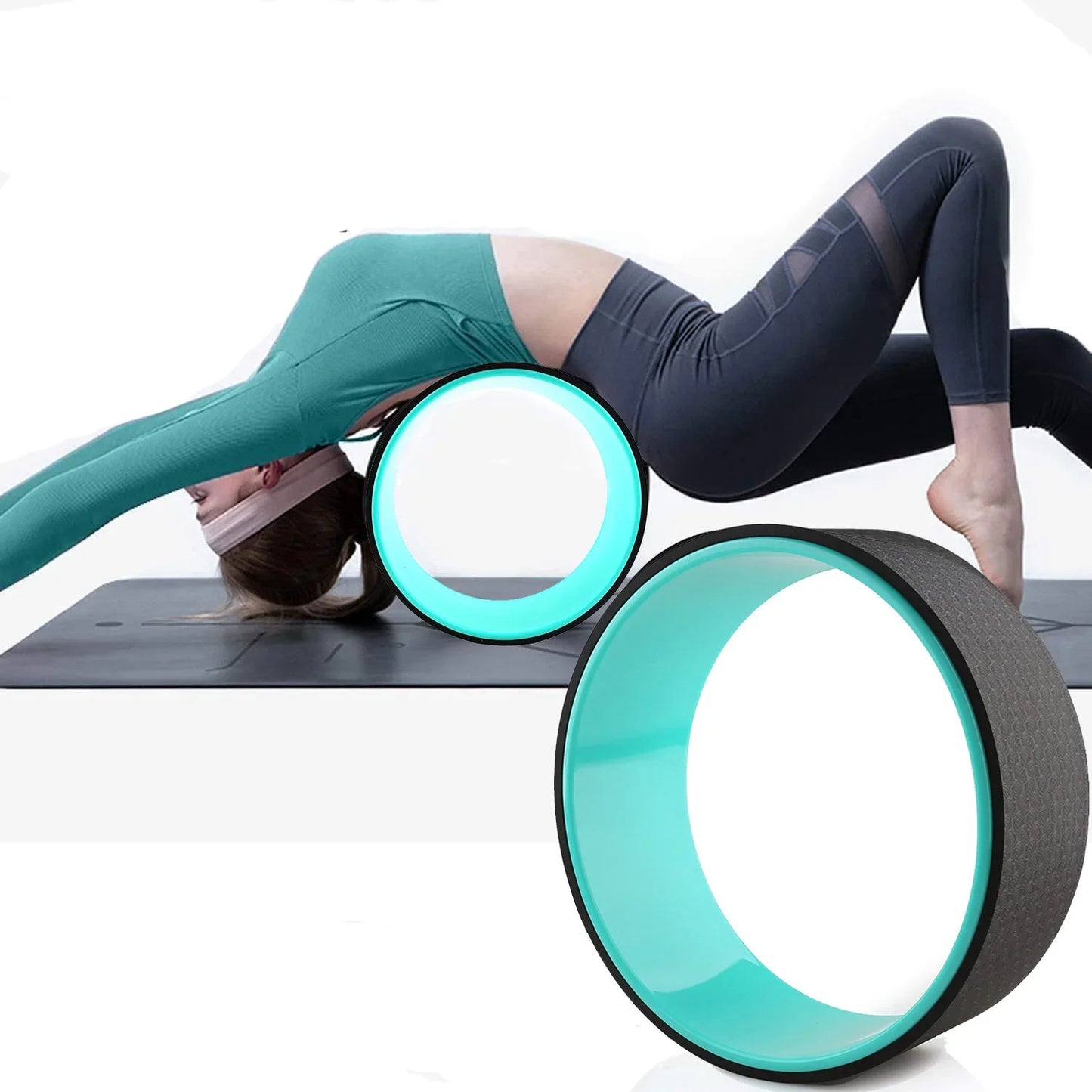 Non-Slip Yoga Spine Roller Wheel for Back Pain Relief & Flexibility