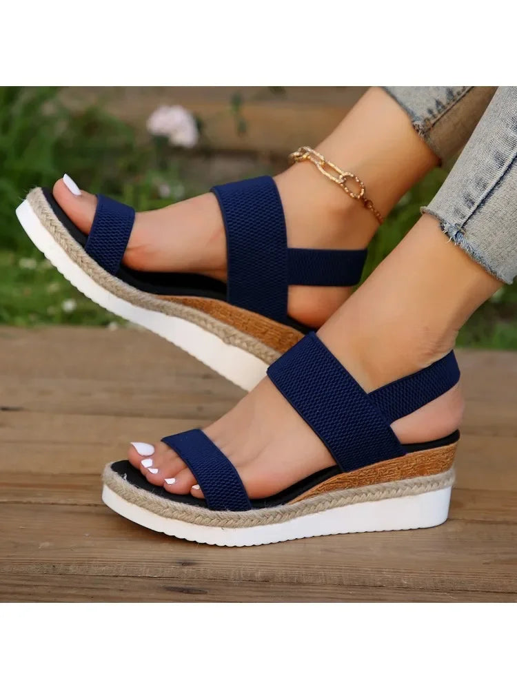 Stylish Women's Wedge Heeled Platform Sandals for Summer Comfort