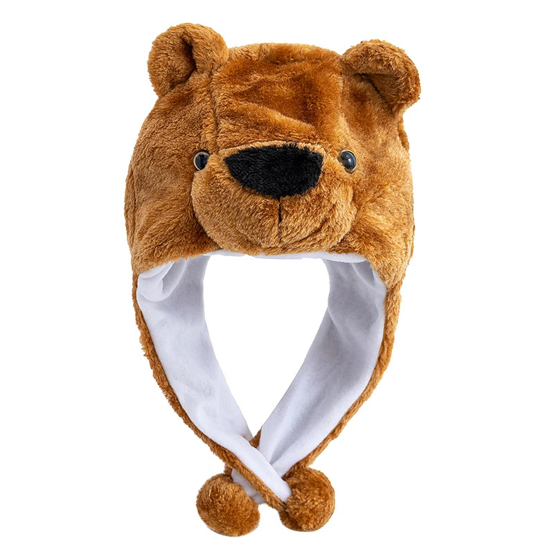 Unisex Funny 3D Bulls Head Plush Winter Beanie | Cozy Cartoon Hat