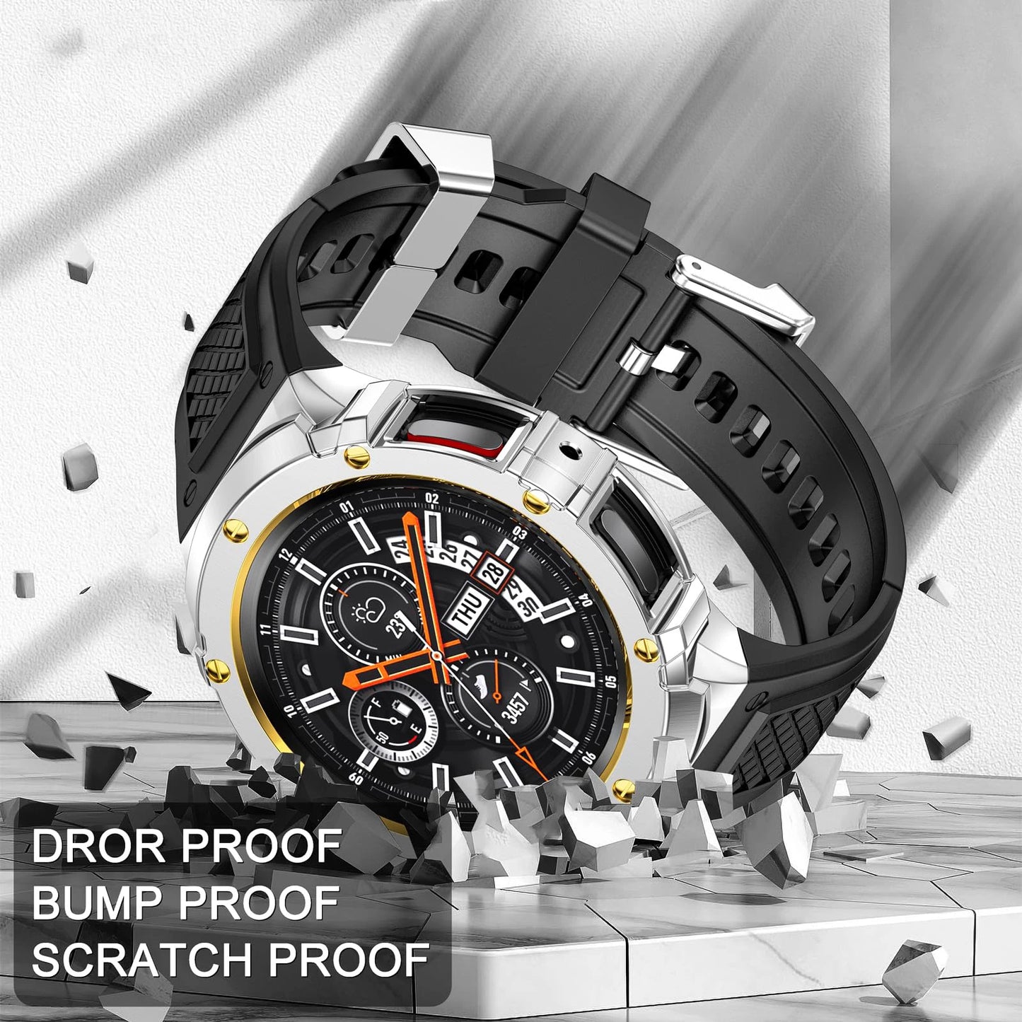 Stainless Steel Case & TPU Band for Galaxy Watch 4 5 6 7