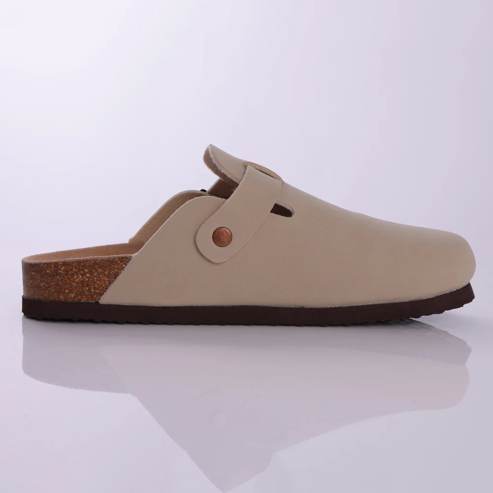 Shevalues Suede Clogs For Women Men Summer Cork Mules Soft Footbed Sandals With Arch Support  New Leisure Fashion Genuine Clogs