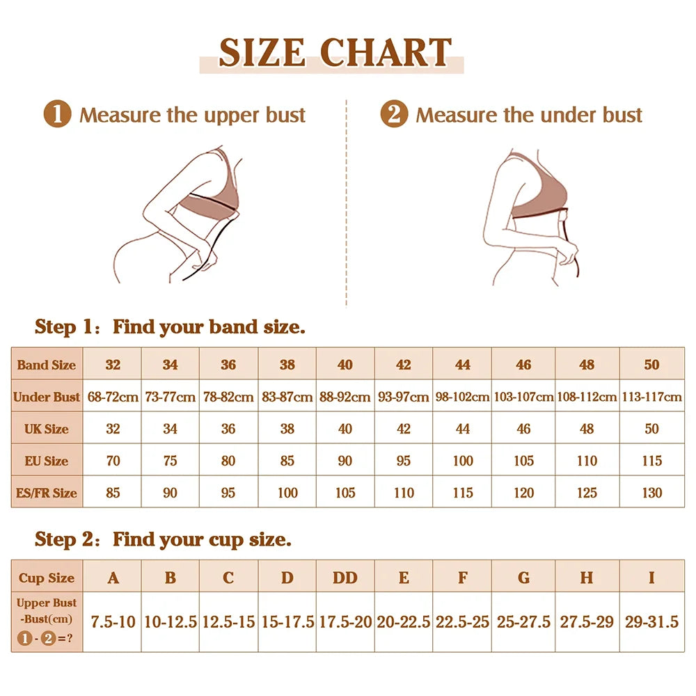 Women's Plus Size Floral Lace Wire-Free Cotton Bra for Comfort
