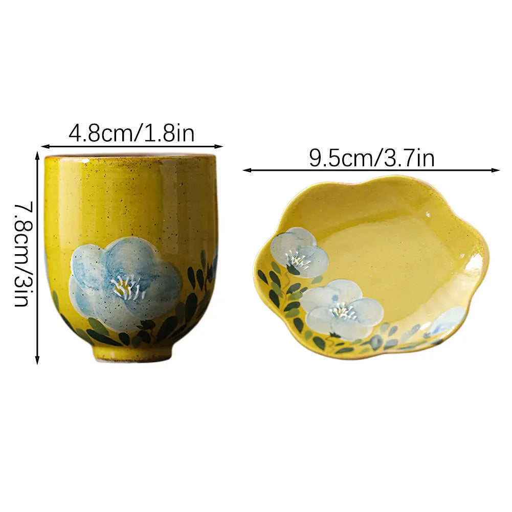 Handmade Ceramic Tea Cup Set | Vintage Kung Fu Tea Mugs
