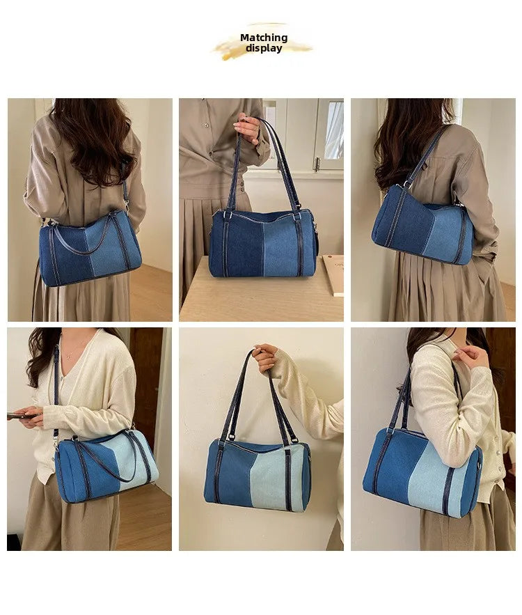Bolso cruzado de mezclilla para mujer | Bolso de mano versátil y elegante