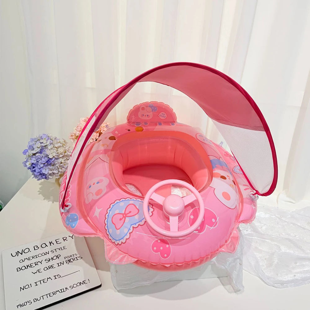 Detachable Sunshade Pool Float | Inflatable Swim Fun for All Ages