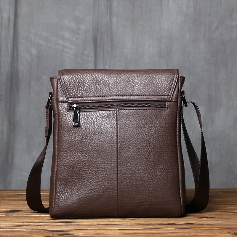 Bandolera de cuero casual para hombre | Diseño espacioso tipo bandolera