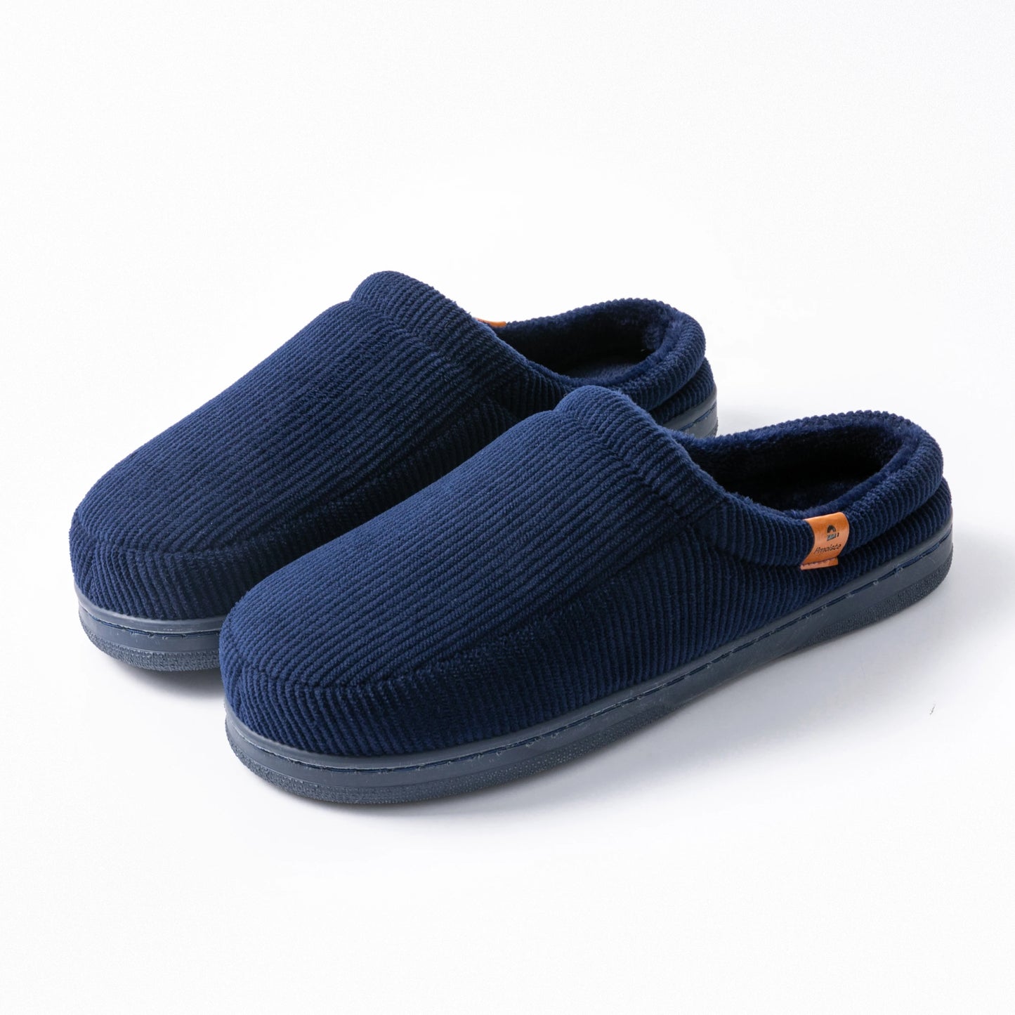 Men's Memory Foam Winter Slippers | Cozy Striped Indoor Shoes