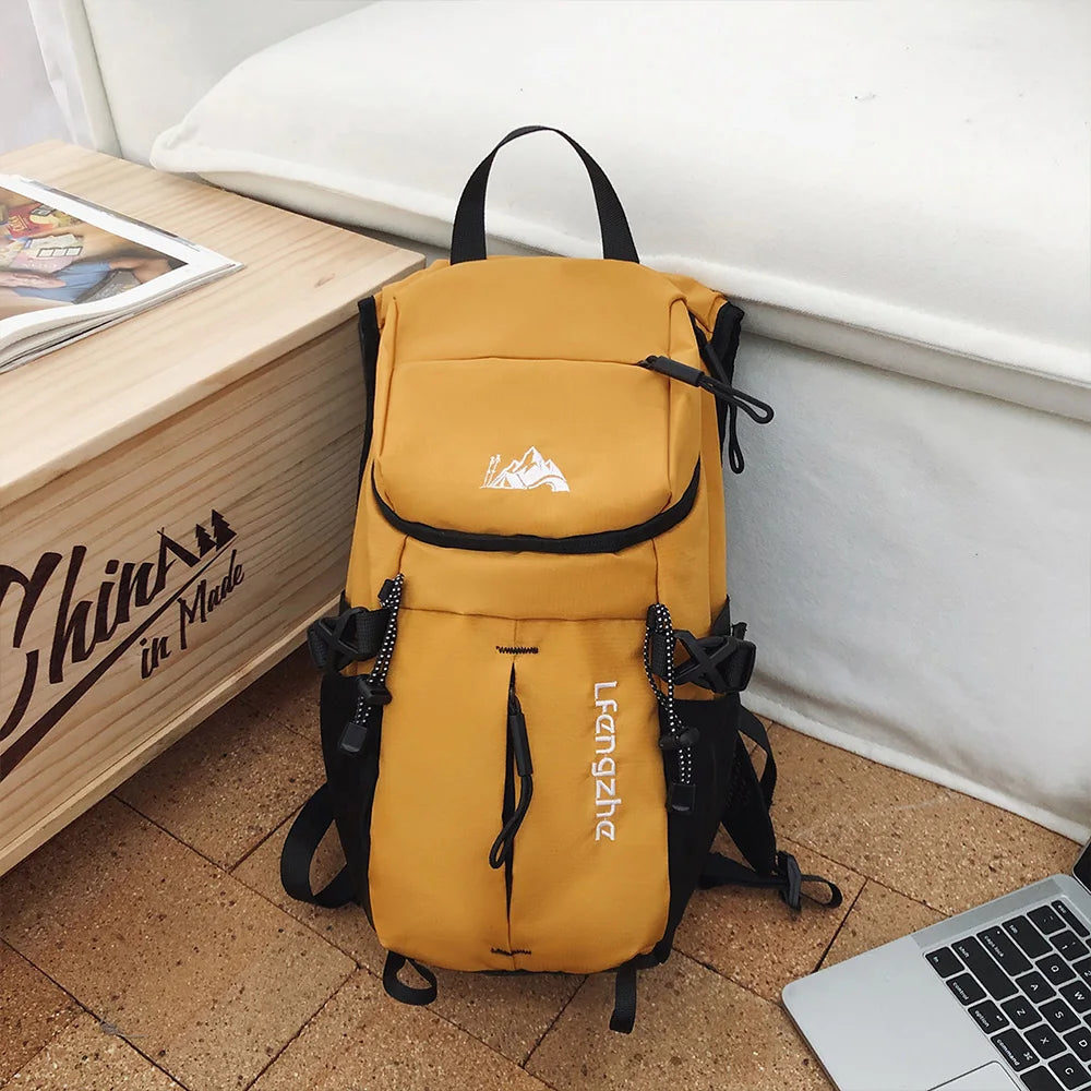 Outdoor Mini Backpack Mountain Pattern Lightweight Adjustable Strap Daypack for Hiking Travel Camping Daily Outdoor Trip