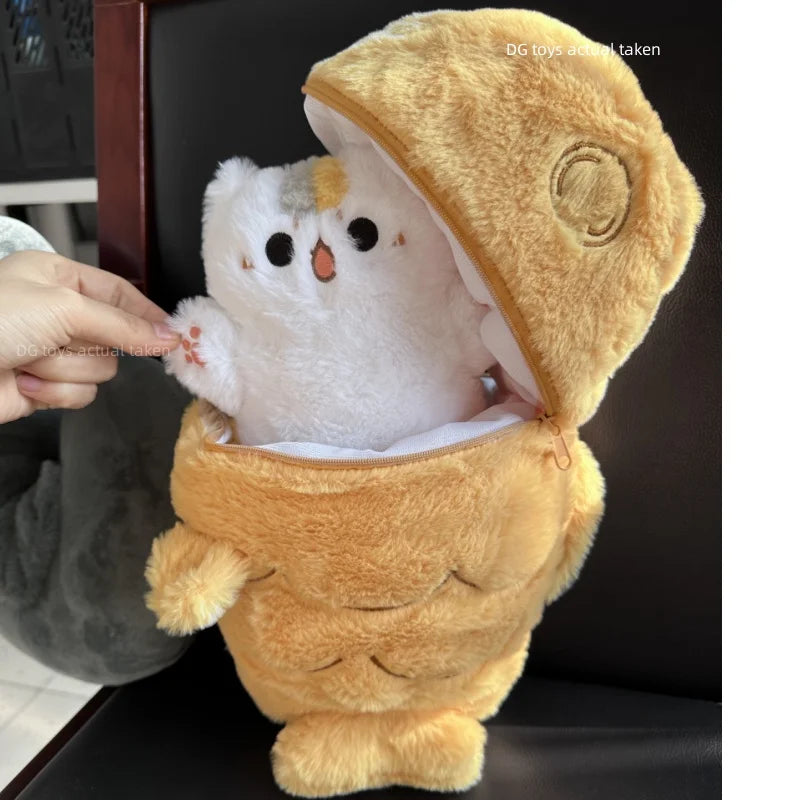 Kawaii Taiyaki Cat Plush Toy | Adorable Cushion Bag Animal Pillow