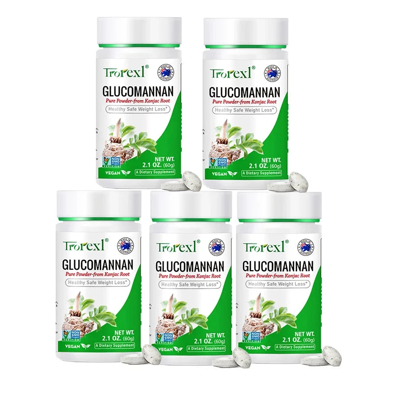 100 PCS Glucomannan Powder for Effective Weight Loss | Vegan & Gluten Free
