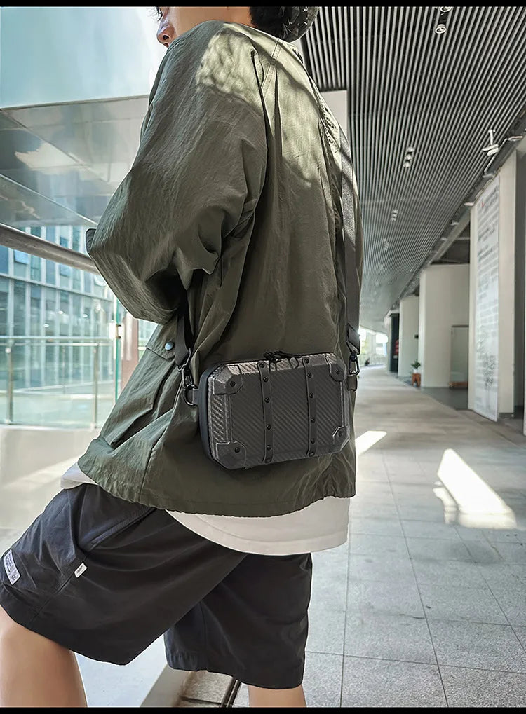 Luxury Mini Messenger Bag for Men | Stylish Pu Leather Crossbody