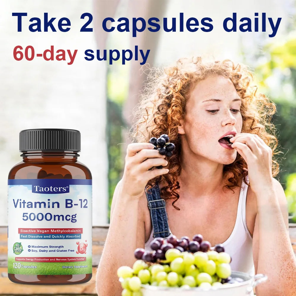 Vitamin B12 Capsules 5000 Mcg | Boost Your Energy Naturally