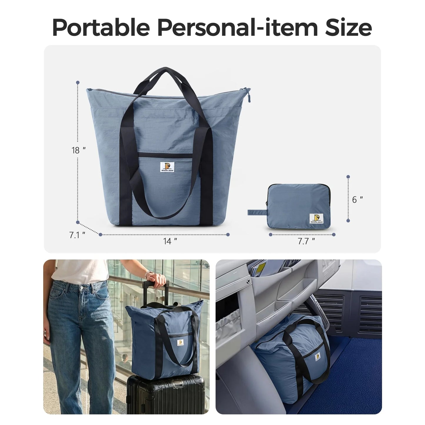 26L Foldable Travel Bag | Lightweight Expandable Weekender Tote