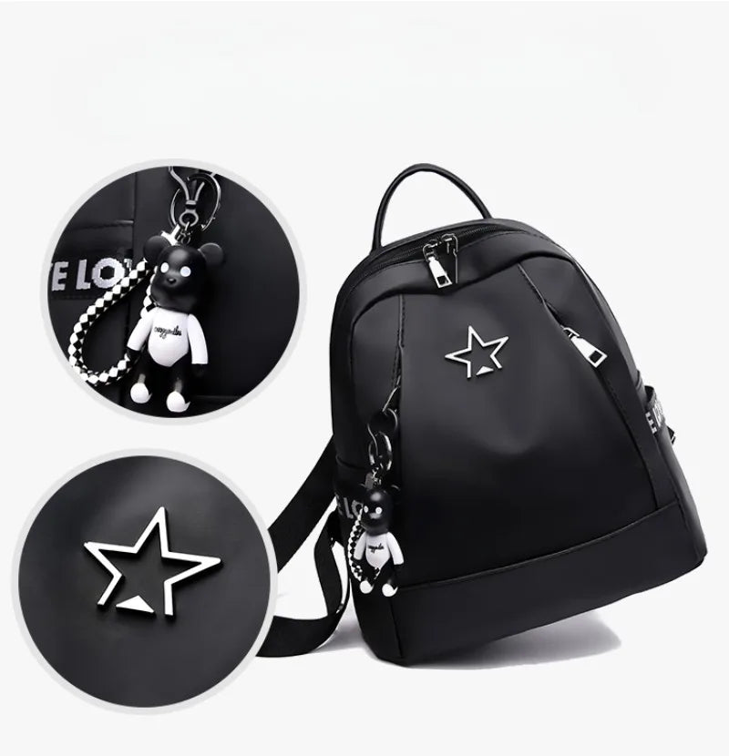 Large Capacity Women's Nylon Backpack | Stylish Casual Shoulder Bag