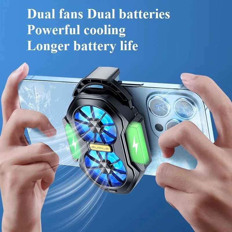 Dual Fan Mobile Phone Cooler | Rechargeable Strong Cooling Clip