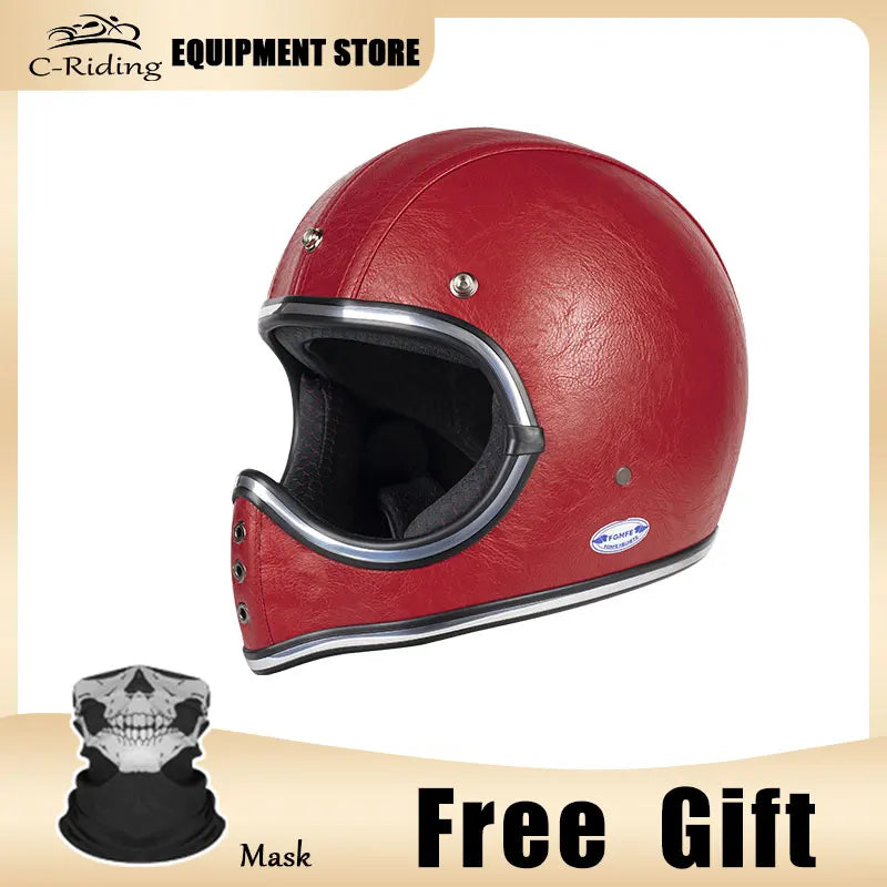 Yellow Vintage Full Face Helmet with Photochromic Goggles | Safety & Style