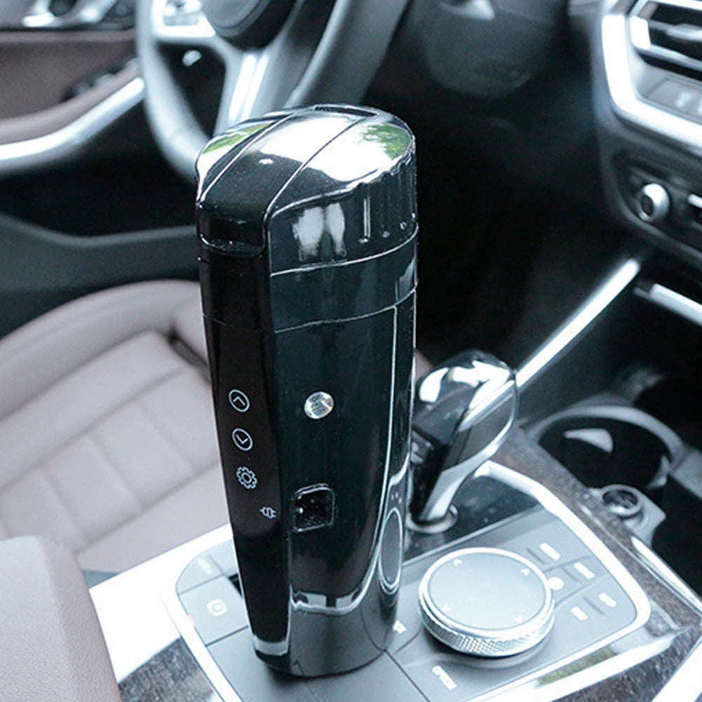 Electric Heated Car Mug with LCD Display | On-the-Go Beverage Warmer