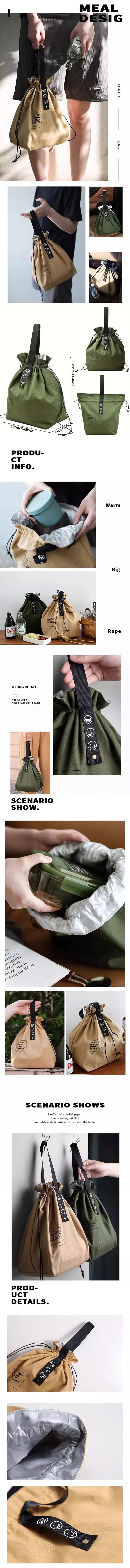 Portable Insulated Lunch Bag | Stylish Canvas Cooler Tote