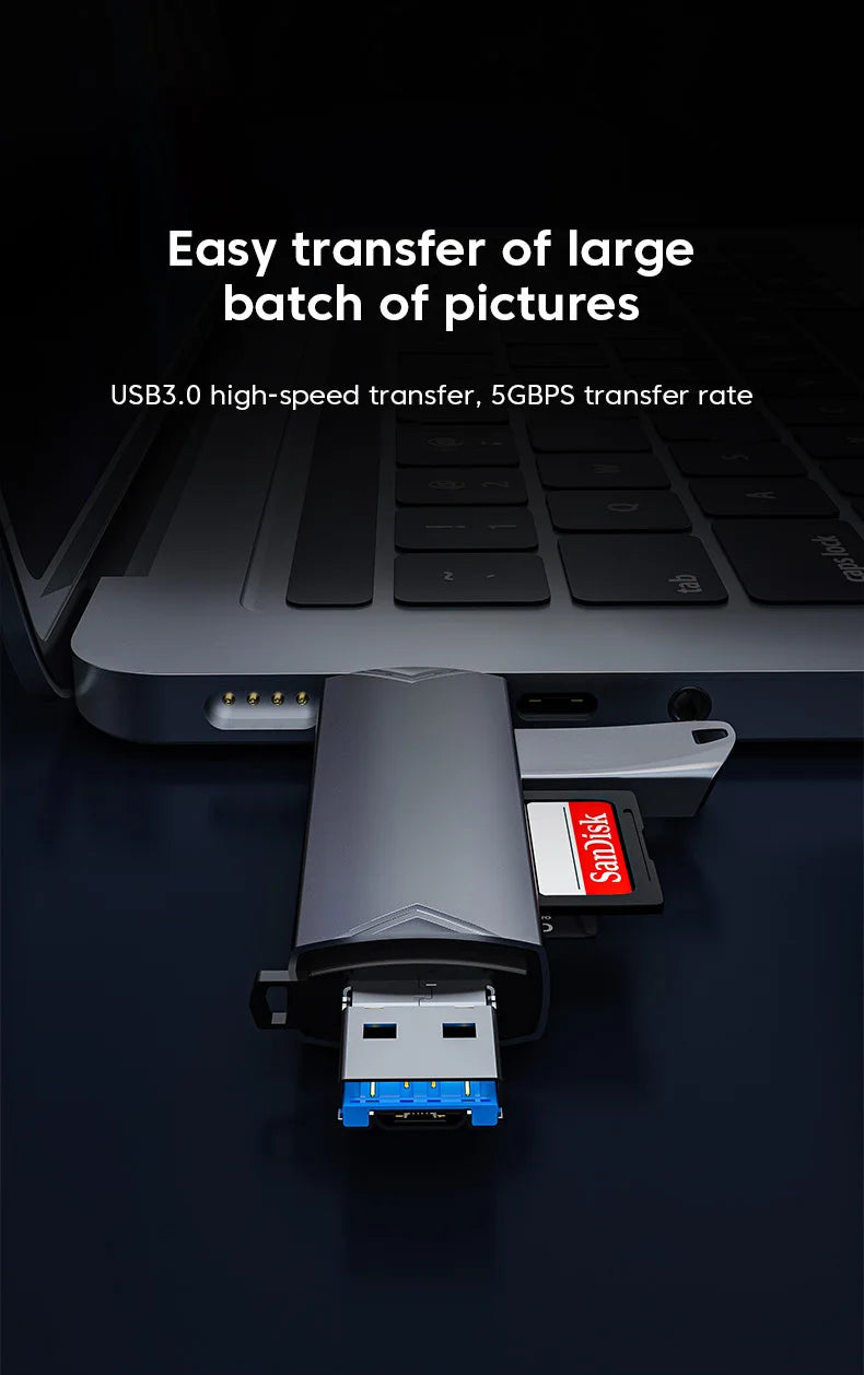 Universal 6 in 1 Card Reader | USB3.0 Multi-Function Adapter