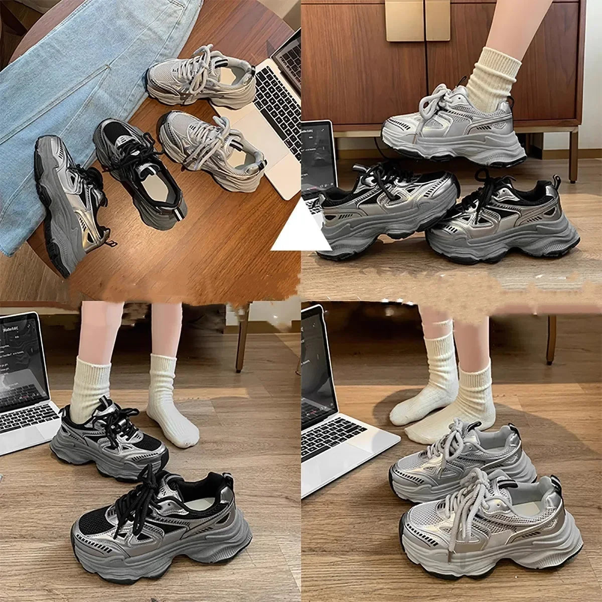 Fashionable Casual Platform Sneakers for Women | Comfortable Sports Shoes