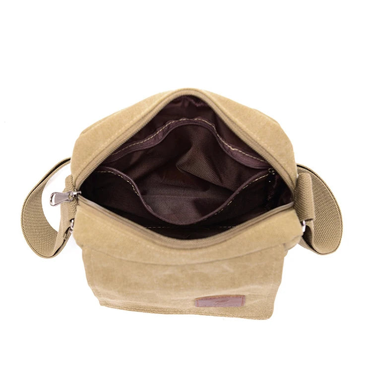 Bolso cruzado informal de lona retro para hombre | Perfecto para ir al trabajo