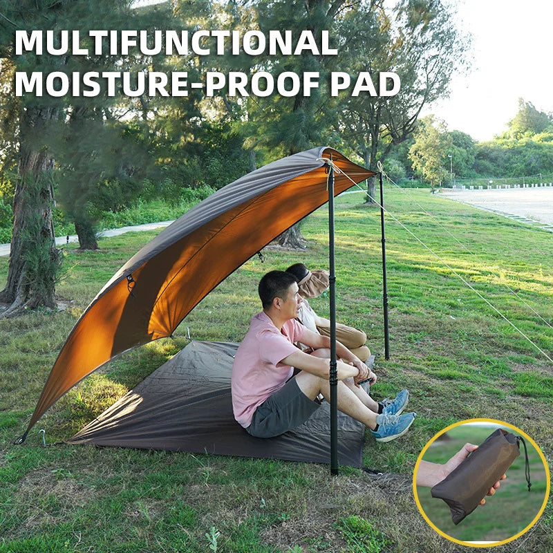 Portable Waterproof Camping Mat & Sun Shelter for Outdoor Fun