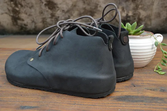 Handmade Genuine Leather High Top Women's Shoes | Stylish Casual Footwear