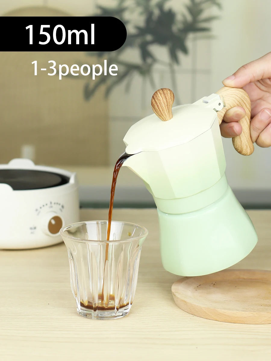 3-Cup Gradient Color Mocha Pot | Perfect for Home & Outdoors
