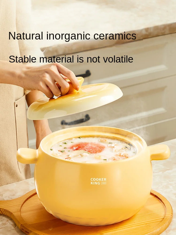 High-Temperature Resistant Ceramic Casserole Pot for Gas Stoves