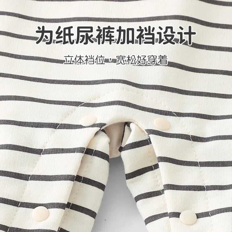 Cotton Striped Baby Romper | Soft & Adorable Newborn Jumpsuit