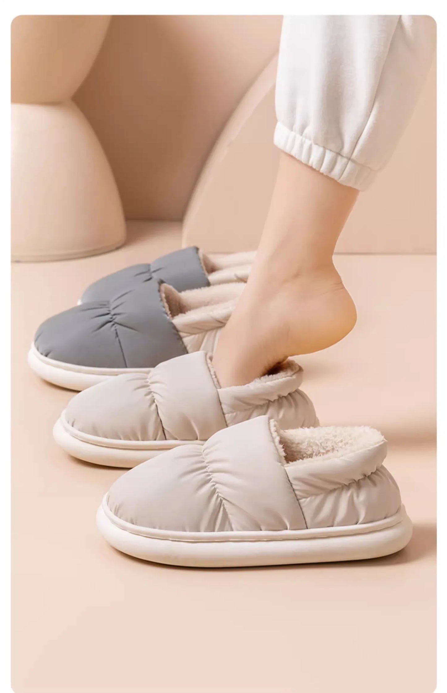 Women's Cotton Patchwork Slippers | Warm Anti-Slip Indoor Shoes