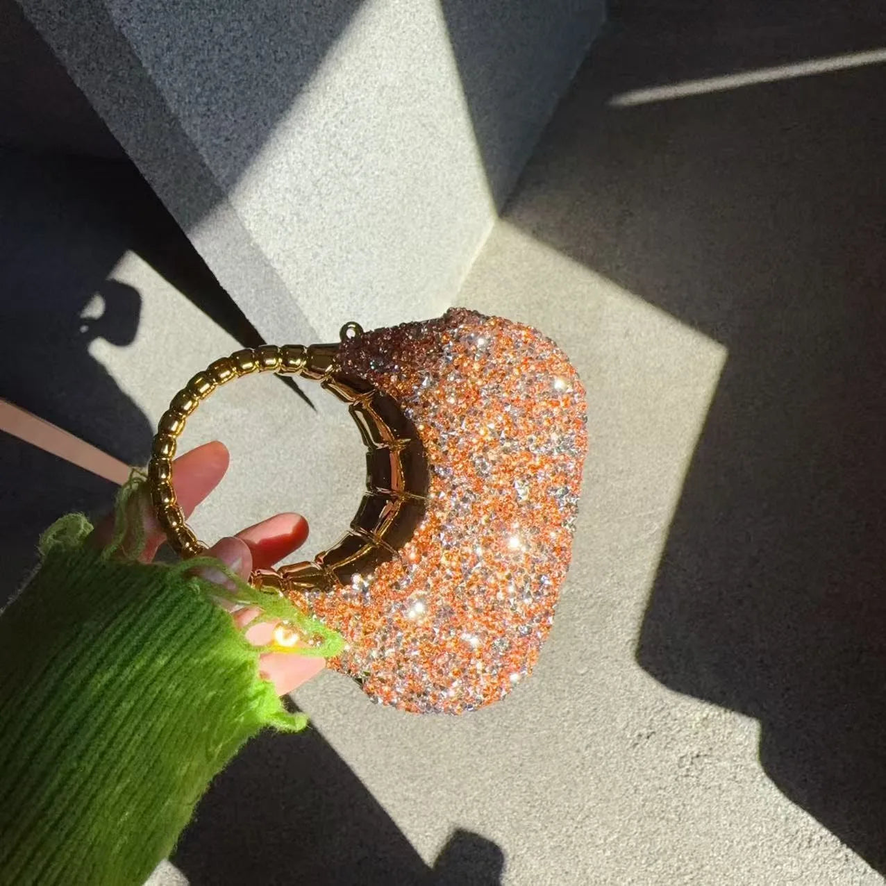 Mini Golden Pink Evening Bag | Luxury Clutch for Parties