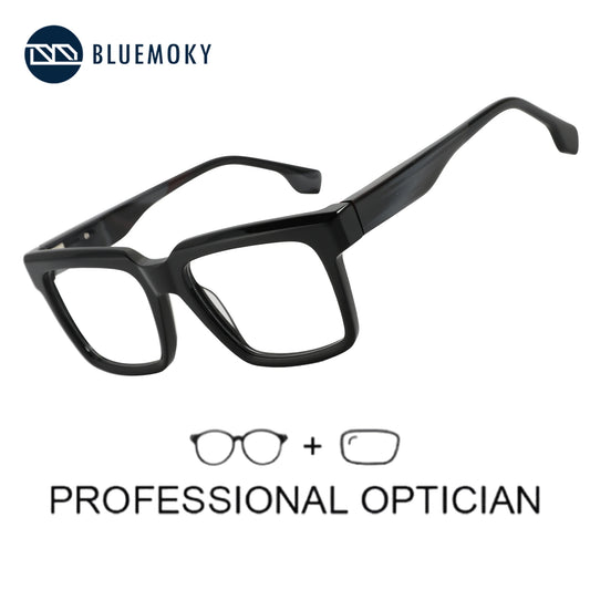 XL Acetate Square Glasses | Photochromic Multifocal Eyewear 2026