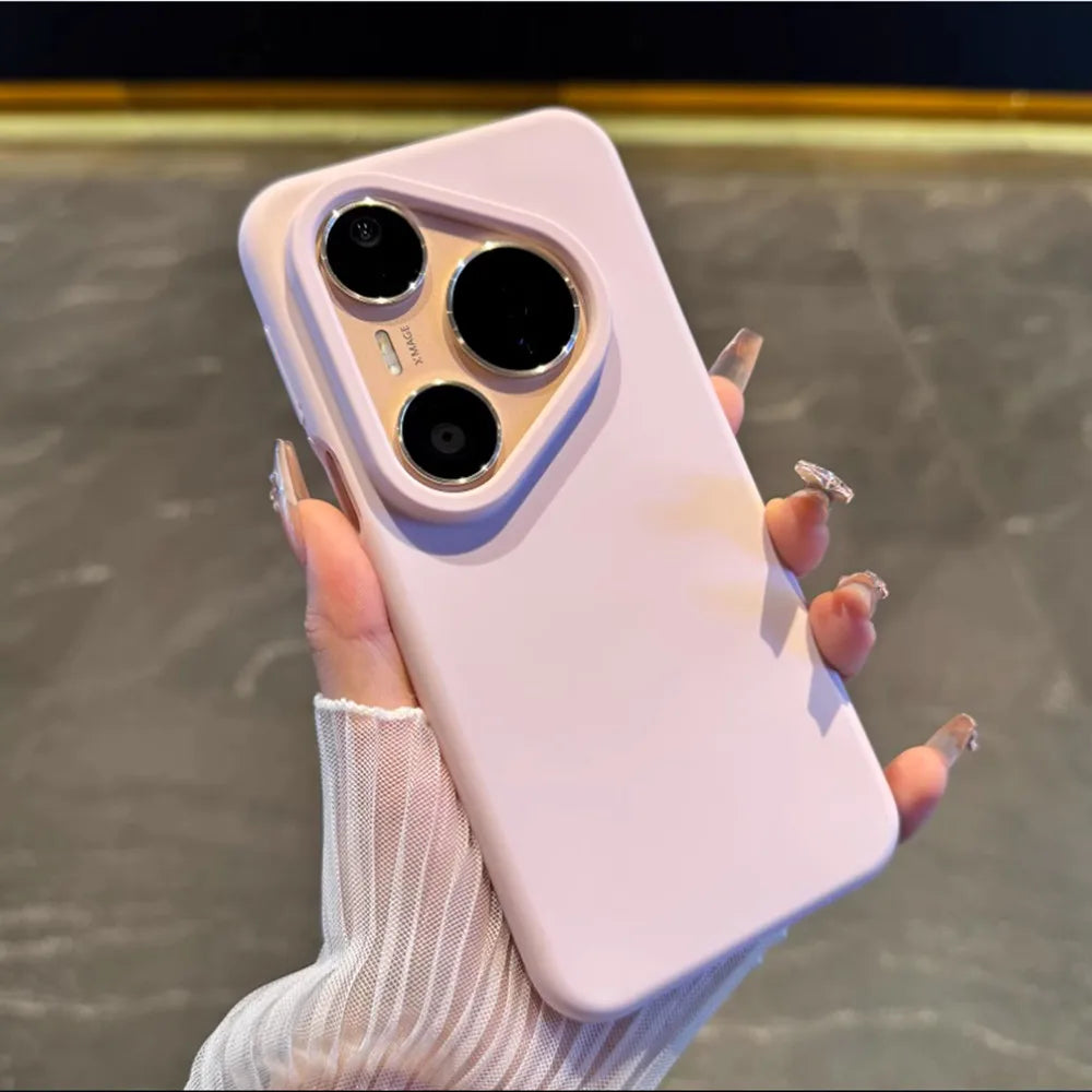 Liquid Silicone Phone Case For Huawei Pura 80 Pro Pura 70 P60 P50 P40 P30 Pro Mate 70 60 50 Luxury Soft Skin Smooth Cover Funda