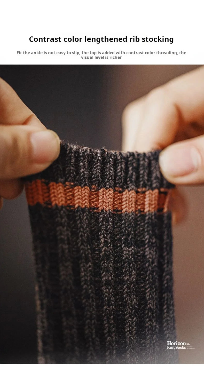 Men's 3-Pack Vintage Wool Blend Socks | Cozy Thermal Comfort