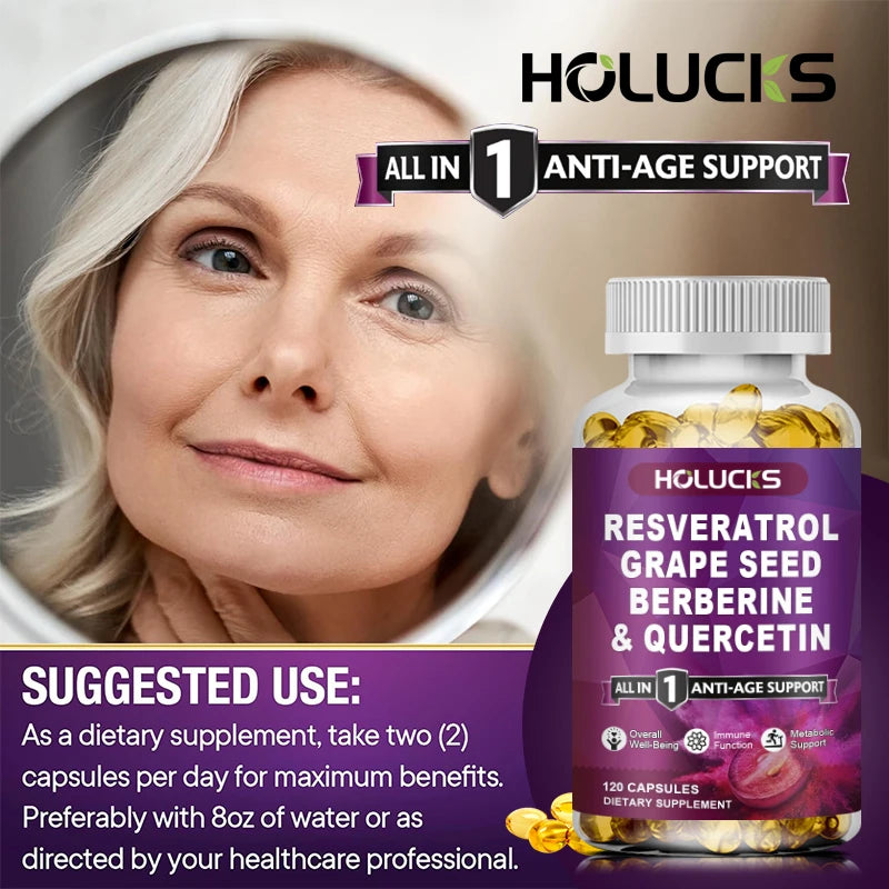 Resveratrol Supplement for NAD+ Boost, Anti-Aging & Wellness