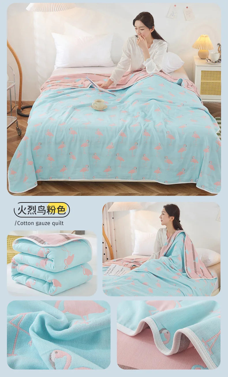 Breathable Summer Quilt | Multi-functional Cotton Towel Blanket