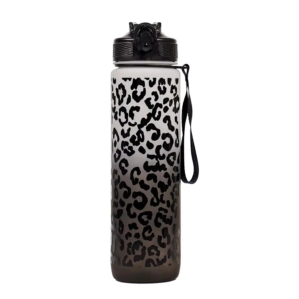 1 Liter Leopard Print Sports Water Bottle | Leak-Proof & Portable