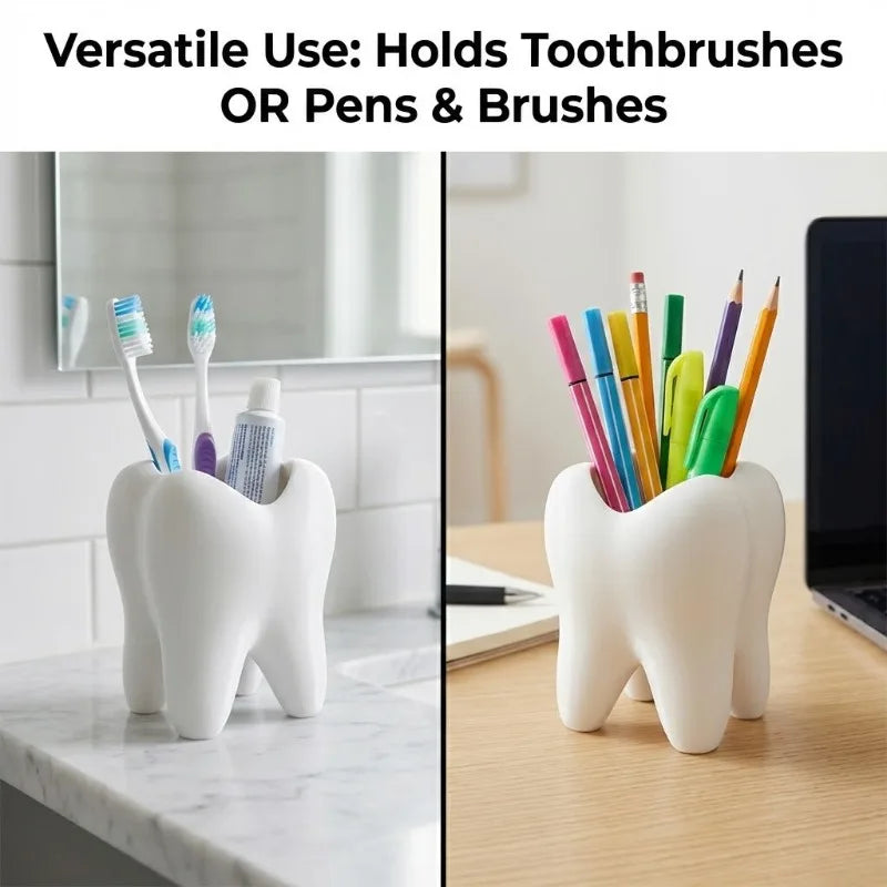 3D Printed Tooth-Shaped Organizer | Fun Bathroom & Desk Storage