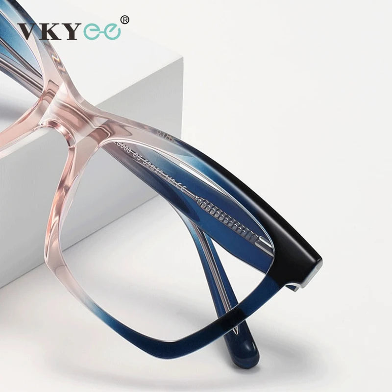 Stylish Large Frame Women's Anti-Blue Light Reading Glasses