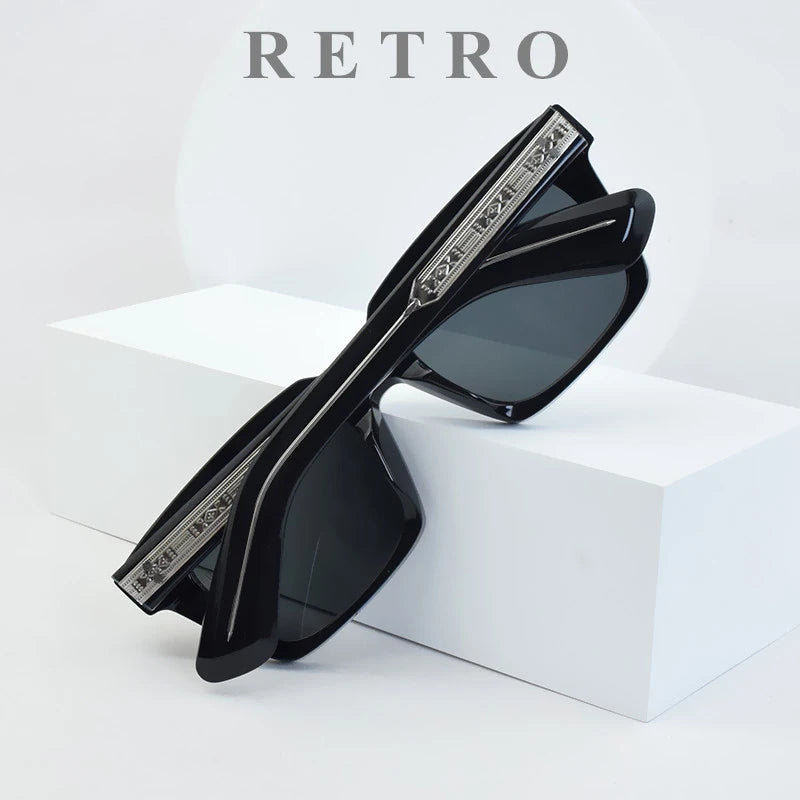 Men's Vintage Acetate Sunglasses | UV400 Stylish Eyewear