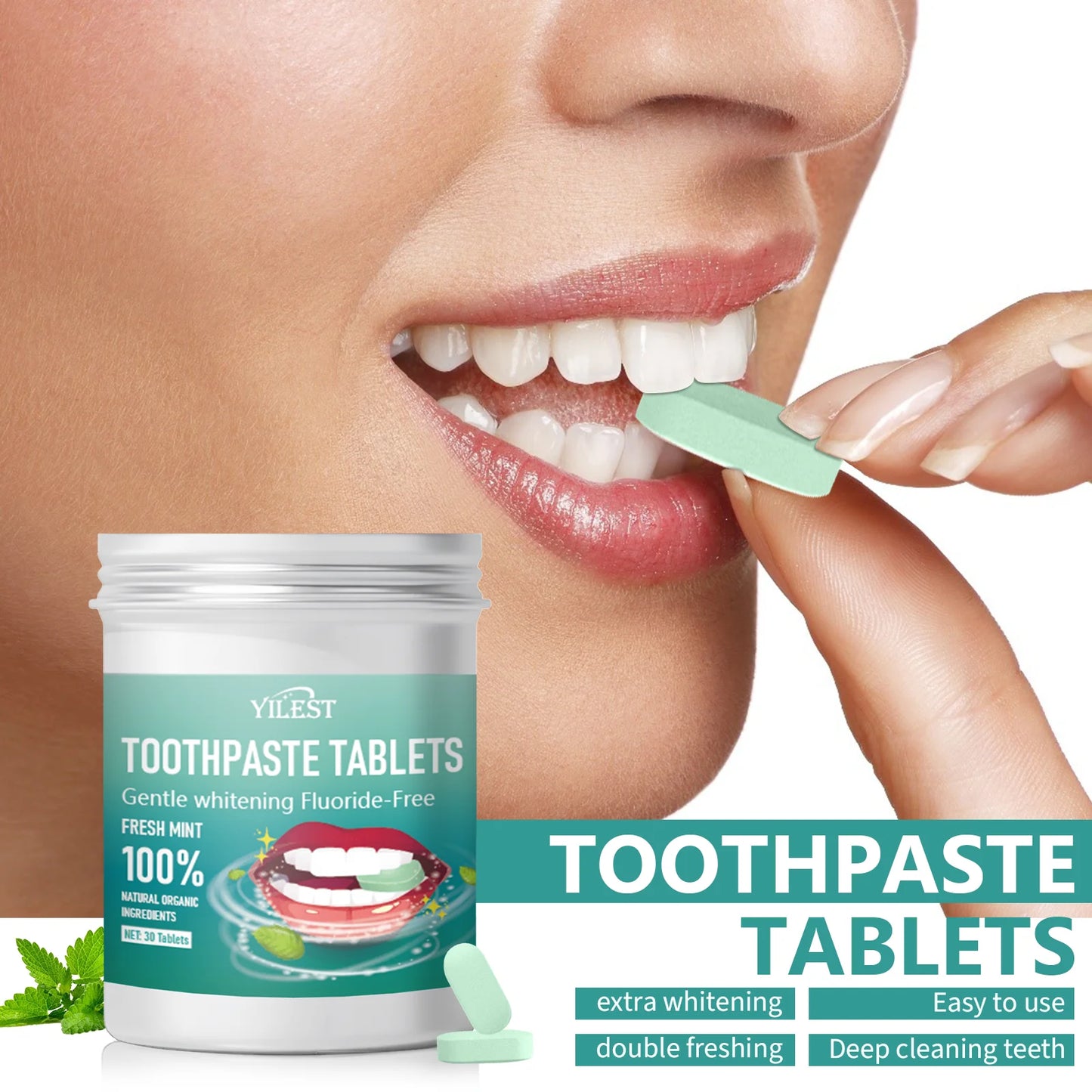Mint Flavor Toothpaste Tablets | Fresh Breath & Oral Hygiene