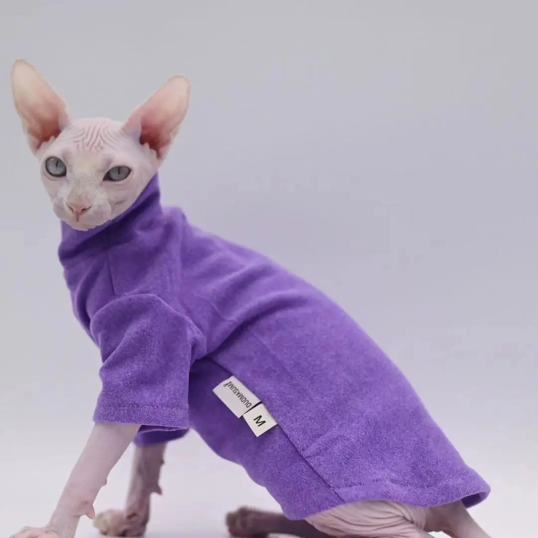 Soft Cotton Winter Outfit for Sphynx Cats | Warm Pet Sweater