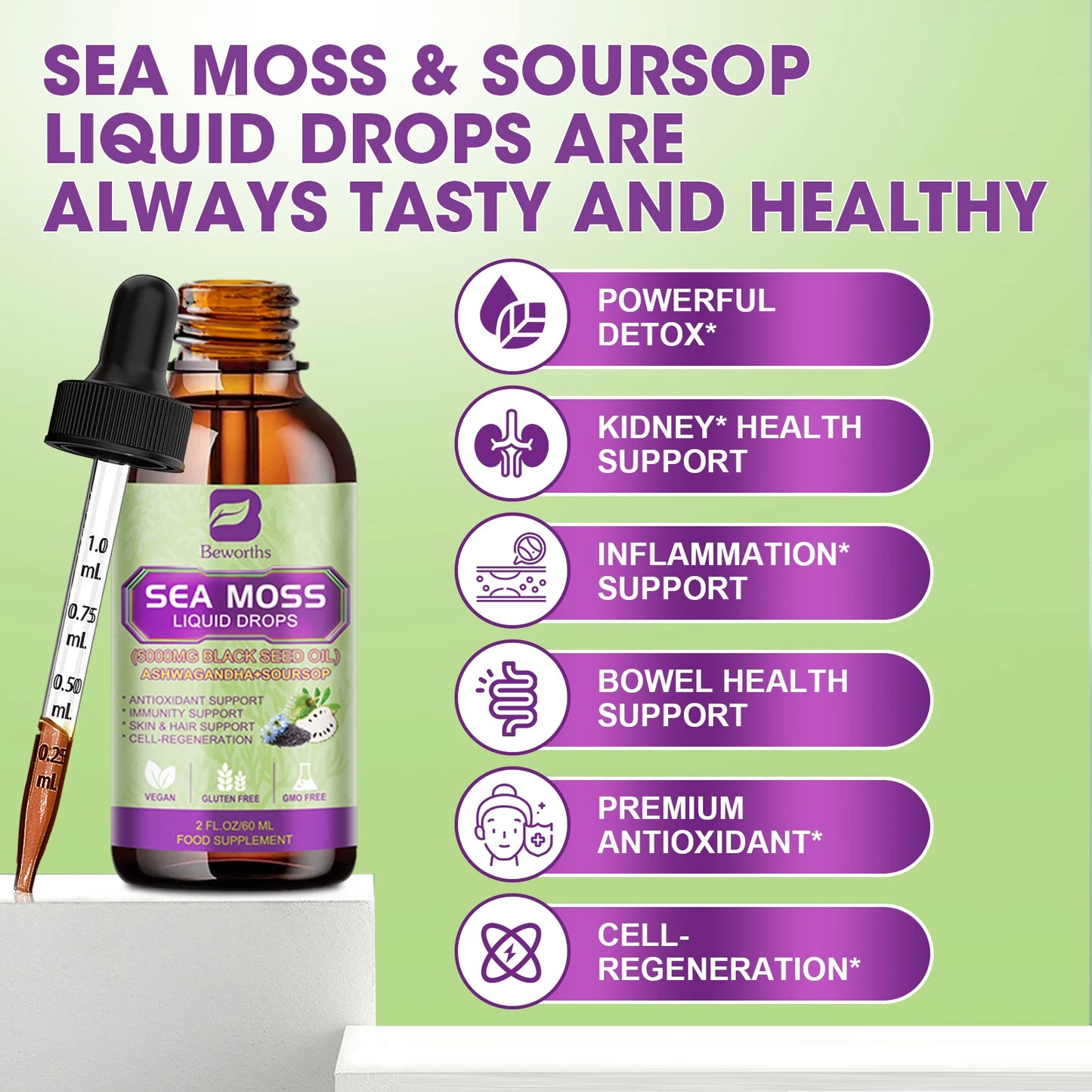 60ML Sea Moss Extract | Boost Immunity & Promote Digestion